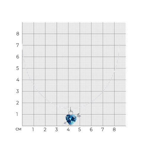 Колье из серебра с фианитом (Арт.94070632)