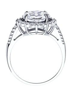 Кольцо из серебра с фианитом «Сияние королевы» Соколов (арт.94-110-00805-2)