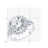 Кольцо из серебра с фианитом «Сияние королевы» Соколов (арт.94-110-00805-2)