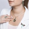Брошь золотая пробы 585 с миксом камней (Арт.740306)