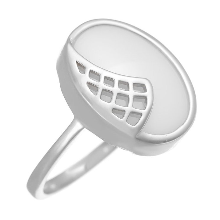 Кольцо из серебра с керамикой (Арт.tc-r01119-w-w-x-x-x)