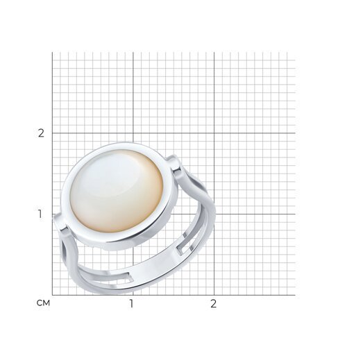 Кольцо из серебра с перламутром (Арт.94-310-02315-1)