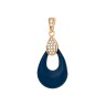 Кулон с керамикой и фианитами «Midnight Tear» Fresh Jewelry (арт.TM-P00970-Вl-G-X-X-W)