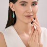 Серьги из серебра с бирюзой (Арт.94-321-02375-1) Серьги из серебра с бирюзой (Арт.94-321-02375-1)