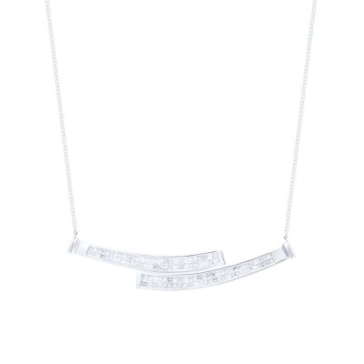 Ожерелье из белого золота с бриллиантом (Арт.iee-00107_wg)