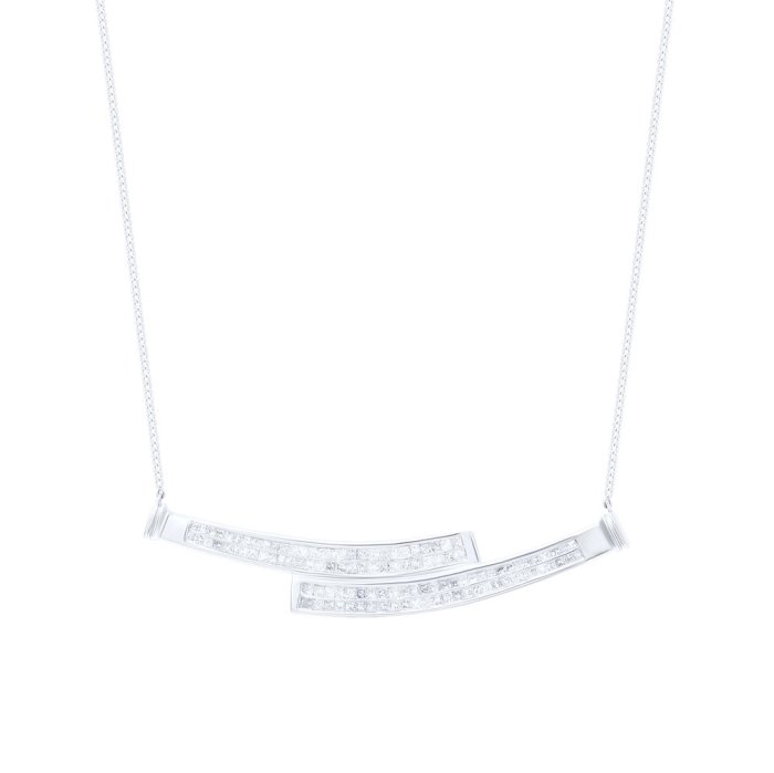 Ожерелье из белого золота с бриллиантом (Арт.iee-00107_wg)