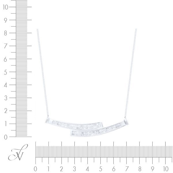 Ожерелье из белого золота с бриллиантом (Арт.iee-00107_wg)