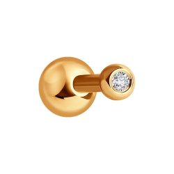 Серьга моно  из золота с бриллиантом (Арт.1060010)