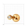 Серьга моно  из золота с бриллиантом (Арт.1060010)