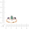 Кольцо золотое с бриллиантами, изумрудом и сапфирами «Триумф Цветов» Myjewels (арт.MR85418-RG-S_PINKDWEMSA_KO_EM_SA_PINK)