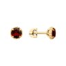 Серьги из золочёного серебра с гранатами (Арт.92022402)