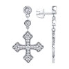 Серьги из серебра с фианитом «Сияющий Крест» SOKOLOV (арт.9402)