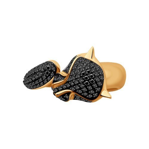 Кольцо из золота с бриллиантами и изумрудами (Арт.3010580)