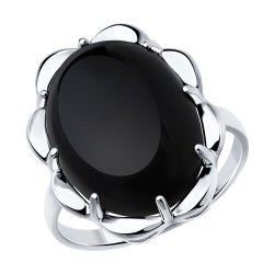 Кольцо из серебра с агатом (Арт.94-310-01916-1)