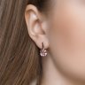 Серьги из золочёного серебра с кристаллами (Арт.93020971)