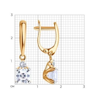 Серьги из серебра с фианитами «Лучший момент» Соколов (арт.93022384)