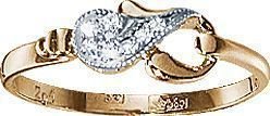 Кольцо из золота с бриллиантом Русские Самоцветы (Арт.17566)