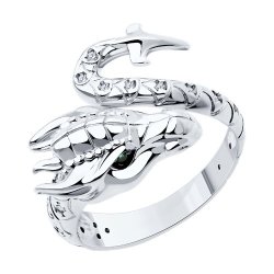 Кольцо из серебра с фианитами (Арт.94014075)