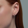 Серьги из серебра с фианитами (Арт.94026402)