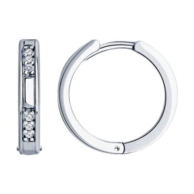 Серьги из серебра с фианитами (Арт.94-120-01632-2)