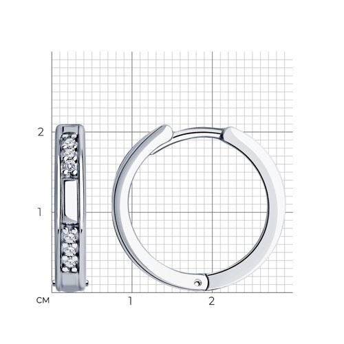 Серьги из серебра с фианитами (Арт.94-120-01632-2)