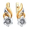 Серьги из комбинированного золота с бриллиантами (Арт.51-220-00021-1)