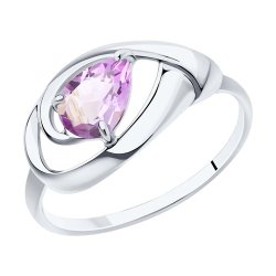Кольцо из серебра с аметистом (Арт.94-310-00594-3)