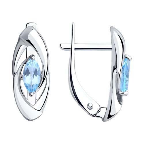 Серьги из серебра с топазами (Арт.94-320-00549-1)