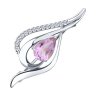 Брошь из серебра с аметистом и фианитами (Арт.94-340-01045-3)
