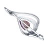 Брошь из серебра с аметистом и фианитами (Арт.94-340-01045-3)