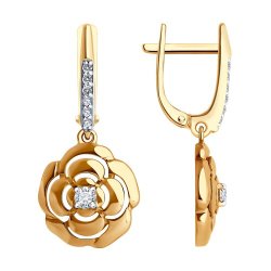 Серьги из золота с фианитами (Арт.0200306)