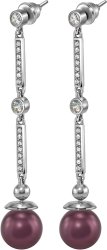 Серьги из серебра с жемчугом и кристаллом swarovski (Арт.aas-5-10-18-s)