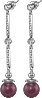 Серьги серебряные с жемчугом и кубическим цирконием Beautiful 18S, Rivoli (арт.AAS-5-10-18-S)