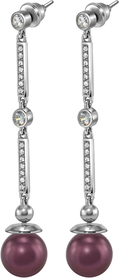 Серьги серебряные с жемчугом и кубическим цирконием Beautiful 18S, Rivoli (арт.AAS-5-10-18-S)