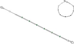 Браслет из серебра с куб. цирконием (Арт.afb-1-swr-7-s)