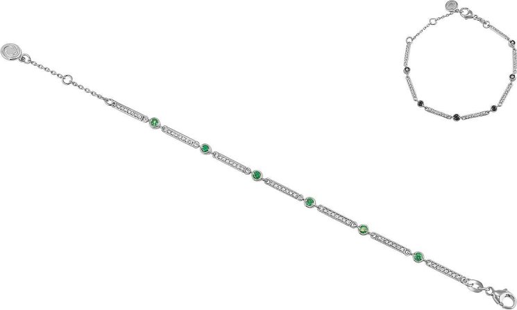 Браслет из серебра с куб. цирконием (Арт.afb-1-swr-7-s)