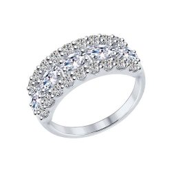 Кольцо из серебра с фианитами (Арт.94012222)