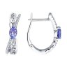 Серьги из белого золота с бриллиантами и танзанитами (Арт.6024451-3)