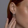 Серьги из белого золота с бриллиантами и танзанитами (Арт.6024451-3)