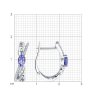 Серьги из белого золота с бриллиантами и танзанитами (Арт.6024451-3)