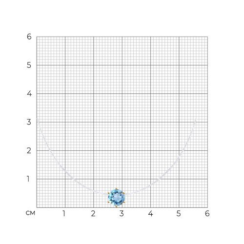 Колье золотое пробы 585 с топазом (Арт.51-370-01476-1)