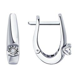 Серьги из белого золота с бриллиантами (Арт.52-220-01532-1)