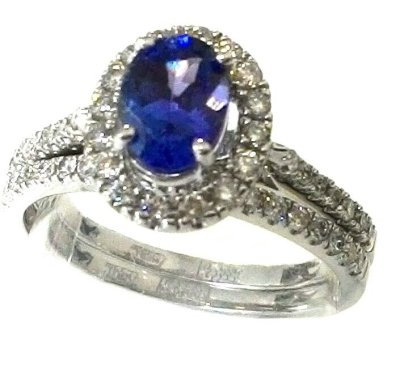 Кольцо из белого золота с танзанитом и бриллиантами «Сияние Танзании» LaNordica (арт.29-12-1T00-1612-3-SX)