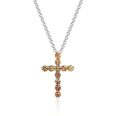 Ожерелье белое золото с сапфиром «Religious Shine» Estet (арт.01Л522235-3)