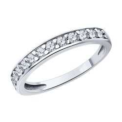Кольцо из серебра с фианитами (Арт.94013832)