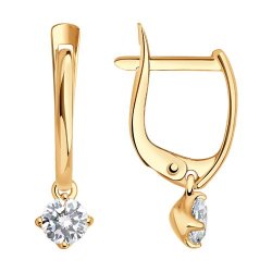 Серьги из золота с фианитами (Арт.027396)