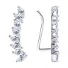 Серьги из серебра с фианитами (Арт.94024257)
