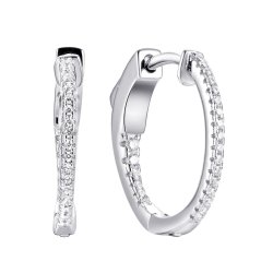 Серьги из серебра с фианитом (Арт.cz-e02079-x-w-x-x-w)