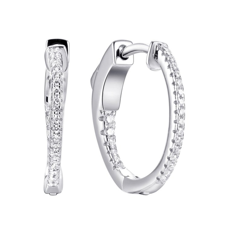 Серьги из серебра с фианитом (Арт.cz-e02079-x-w-x-x-w)