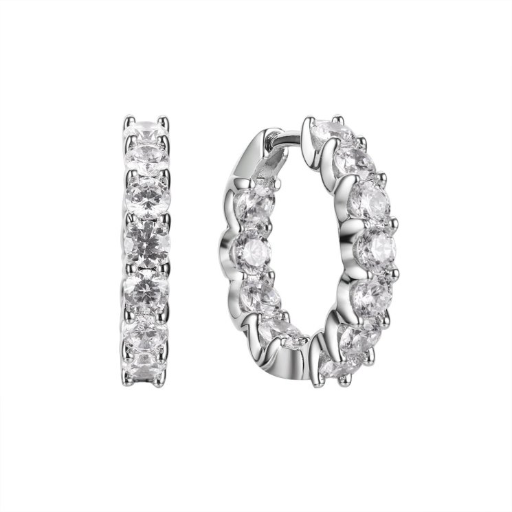 Серьги из серебра с фианитом (Арт.cz-e03888-x-w-x-x-w)